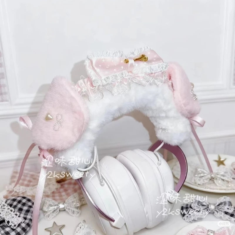 Lop-Eared Rabbit Headband Protector | Sony XM4/XM5 · Hurricane 2/3 · Prism · Cat Ear Headphone Decoration**
