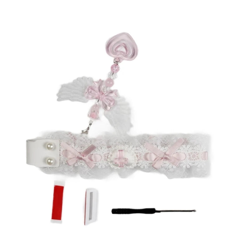 Lace Fabric Keyboard Strap | Ribbon Trim Decoration · Ergonomic · Adhesive
