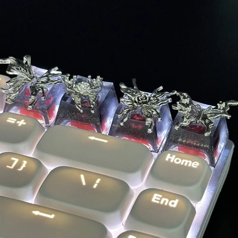1PC Gothic Butterfly Keycaps Vintage Gaming ESC Key Caps Cross Axis Mechanical Keyboard Keycap Office Decoration Accessories