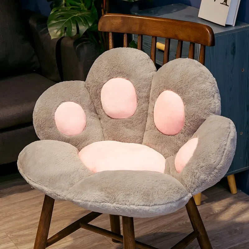 Kawaii Cat Paw Plush Cushion | Soft · Cozy · Kawaii Decor