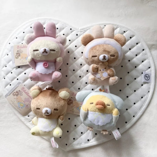 Bunny Ear Pajama Bear Keychain | Kawaii · Plush · Stuffed Doll Charm