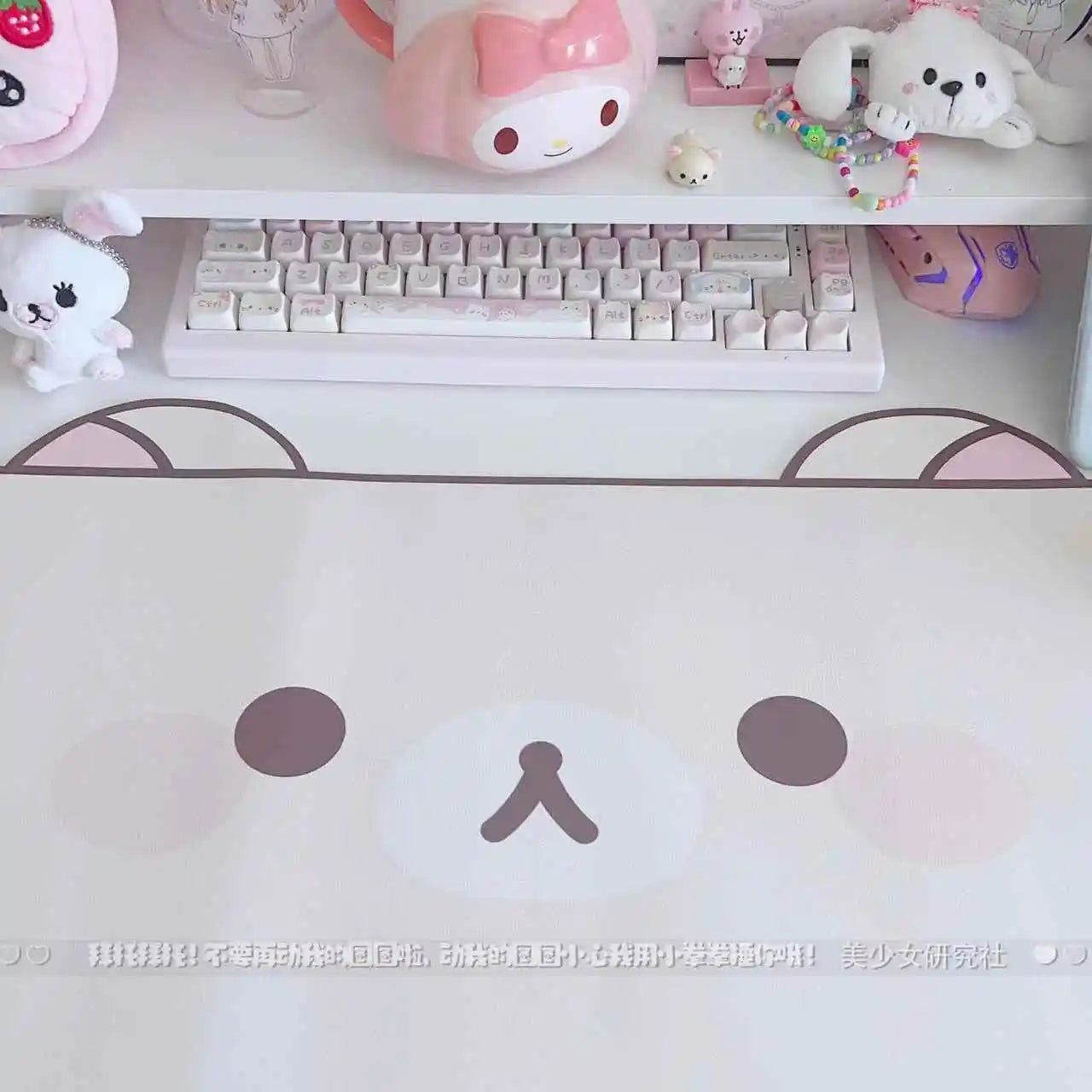 Kawaii Cat Desk Pad | Oversized PU Leather · Waterproof · Non-Slip · Aesthetic Ins Style